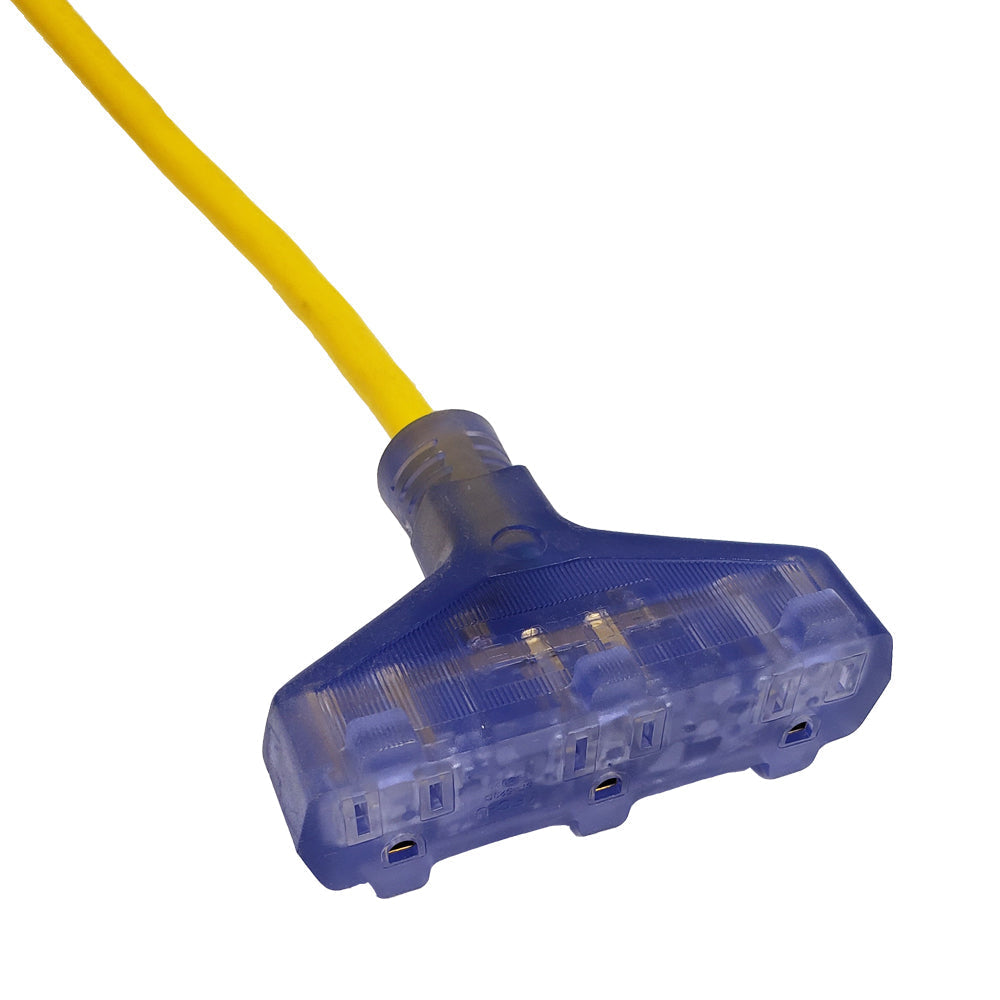 3ft 5-15P GFCI Plug to Triple Tap 5-15R Adapter - SJTW - Image 2