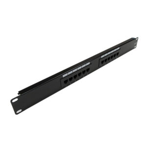 12-Port CAT6 Patch Panel, 19" Rackmount 1U - 110 Punch-Down