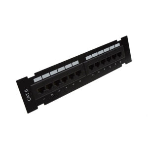 12-Port CAT6 Patch Panel, Self Mount Patch Panel - 110 Punch-Down