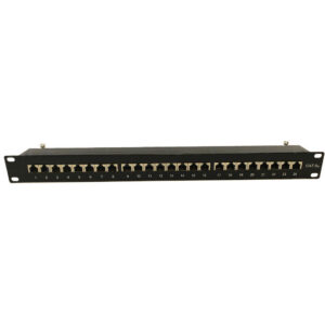 24-Port CAT6A Shielded Patch Panel, 19" Rackmount