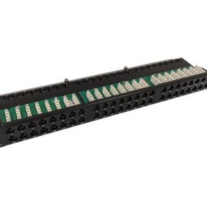 48-Port CAT6 Patch Panel, 19" Rackmount 1U - 110 Punch-Down