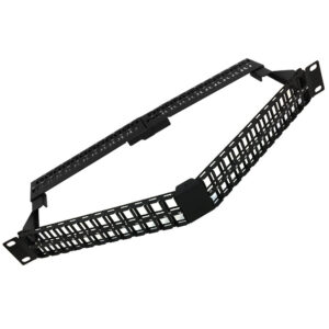 48-port Angled Keystone Patch Panel - 19 inch Rackmount 1U with Cable Manager - Unloaded