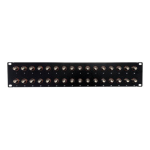 32-Port 75 Ohm BNC Patch Panel, 19 Inch Rackmount 2U