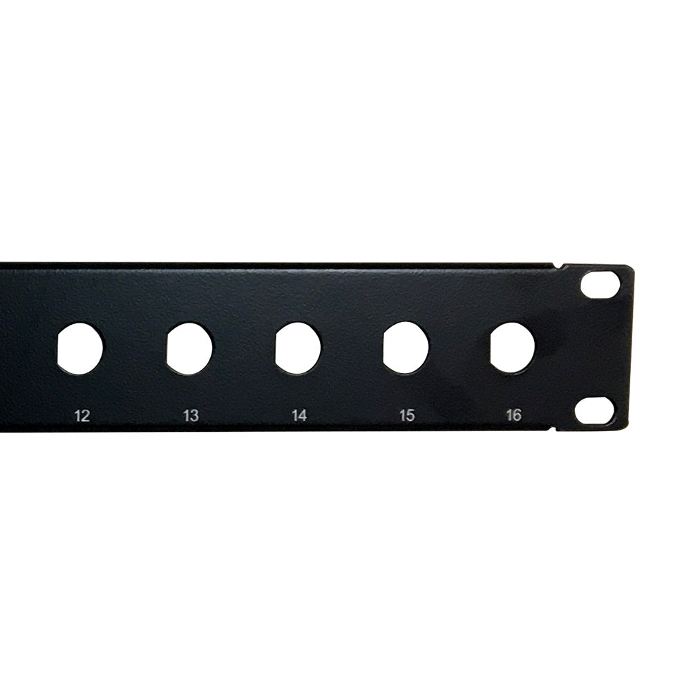 16-port BNC patch panel, 19 inch rackmount 1U - Unloaded - Image 2