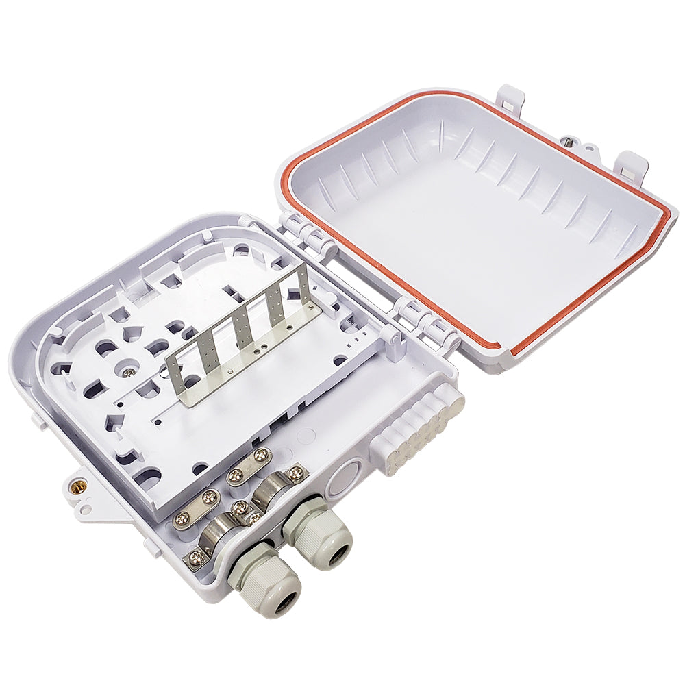 Indoor/Outdoor 12-port Plastic Fiber Terminal Box - White - Image 2