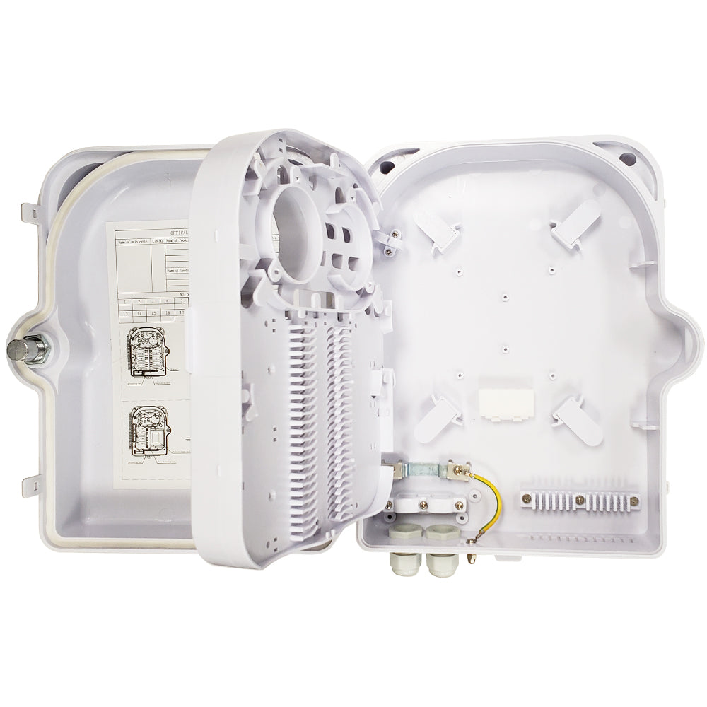 Indoor/Outdoor 24-port Plastic Fiber Terminal Box - White - Image 3