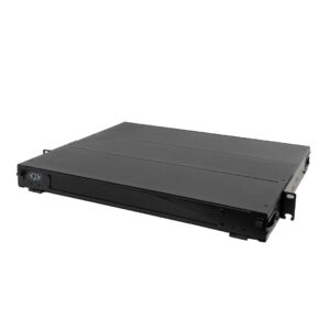 1U Premium LGX Style Sliding Panel (holds 3 cassettes) - Black