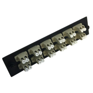 Loaded Adapter Panel with 12x Duplex LC/PC Multimode (Non-LGX) - Black