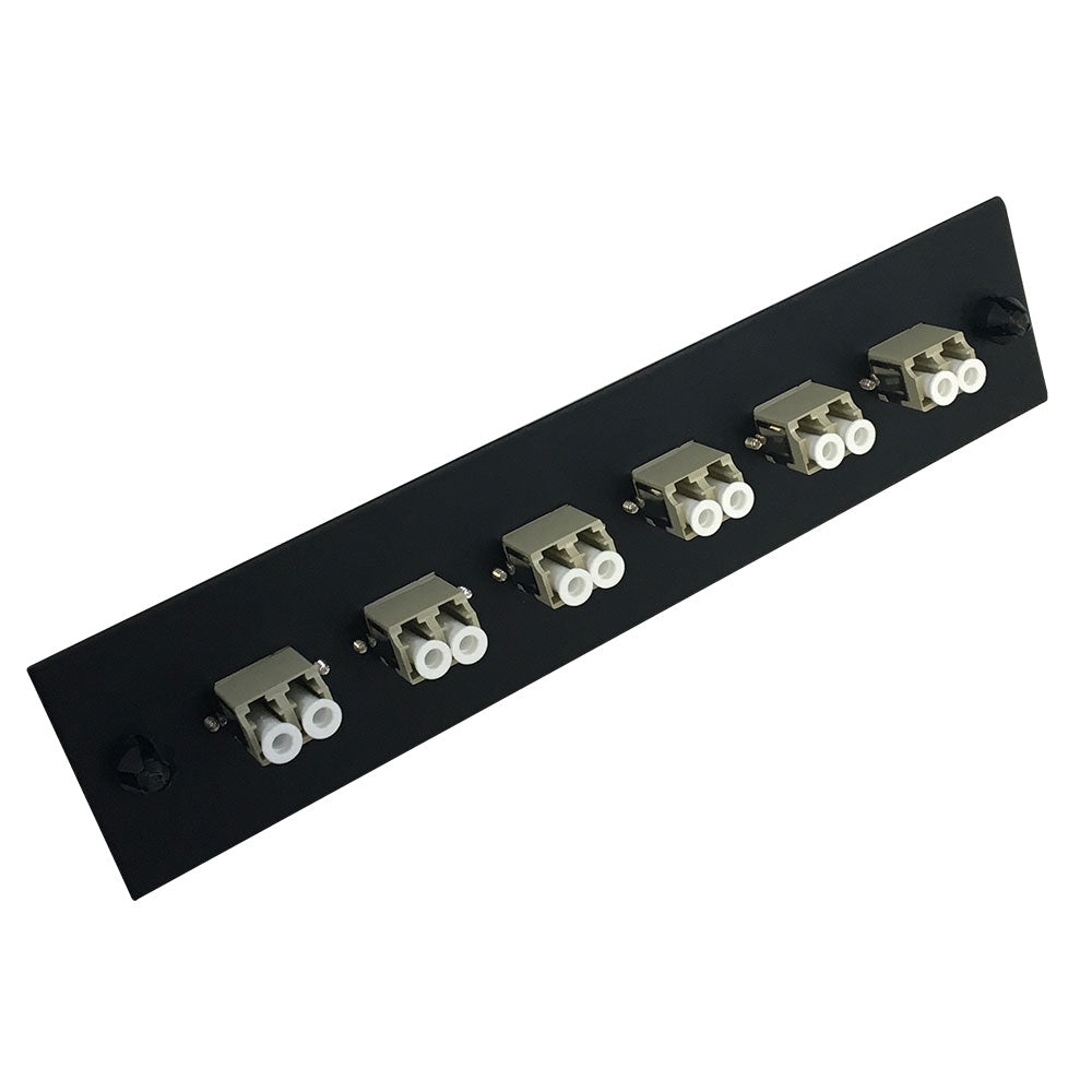 Loaded Adapter Panel with 6x Duplex LC/PC Multimode (Non-LGX) - Black - Image 2