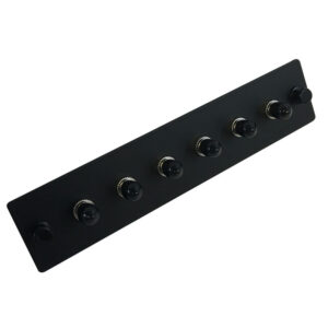 Loaded Adapter Panel with 6x Simplex ST/UPC SM/MM (Non-LGX) - Black