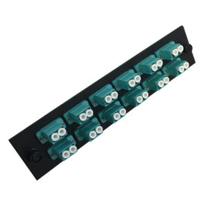 Loaded Adapter Panel with 12x Duplex LC/PC Multimode 10G (Non-LGX) - Black