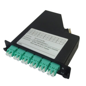 12-Fiber Multimode OM4 LGX Style Cassette MPO Male to 6x LC Duplex