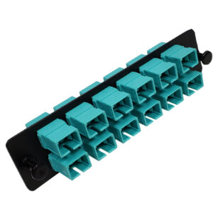 Loaded LGX Adapter Panel with 12x Simplex SC/PC Multimode 10G - Black
