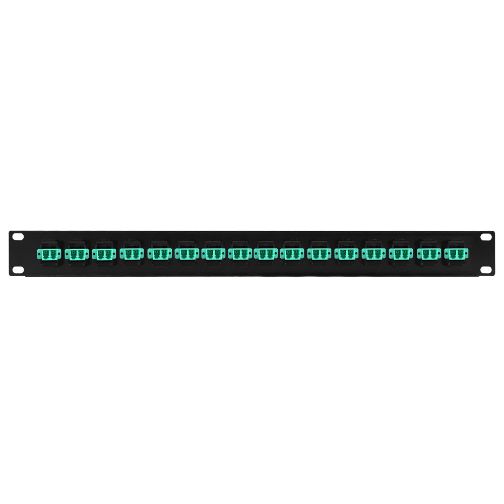 16 Port LC/LC Multimode 50u OM3/4 Duplex Patch Panel - 19" Rackmount 1U - Image 2