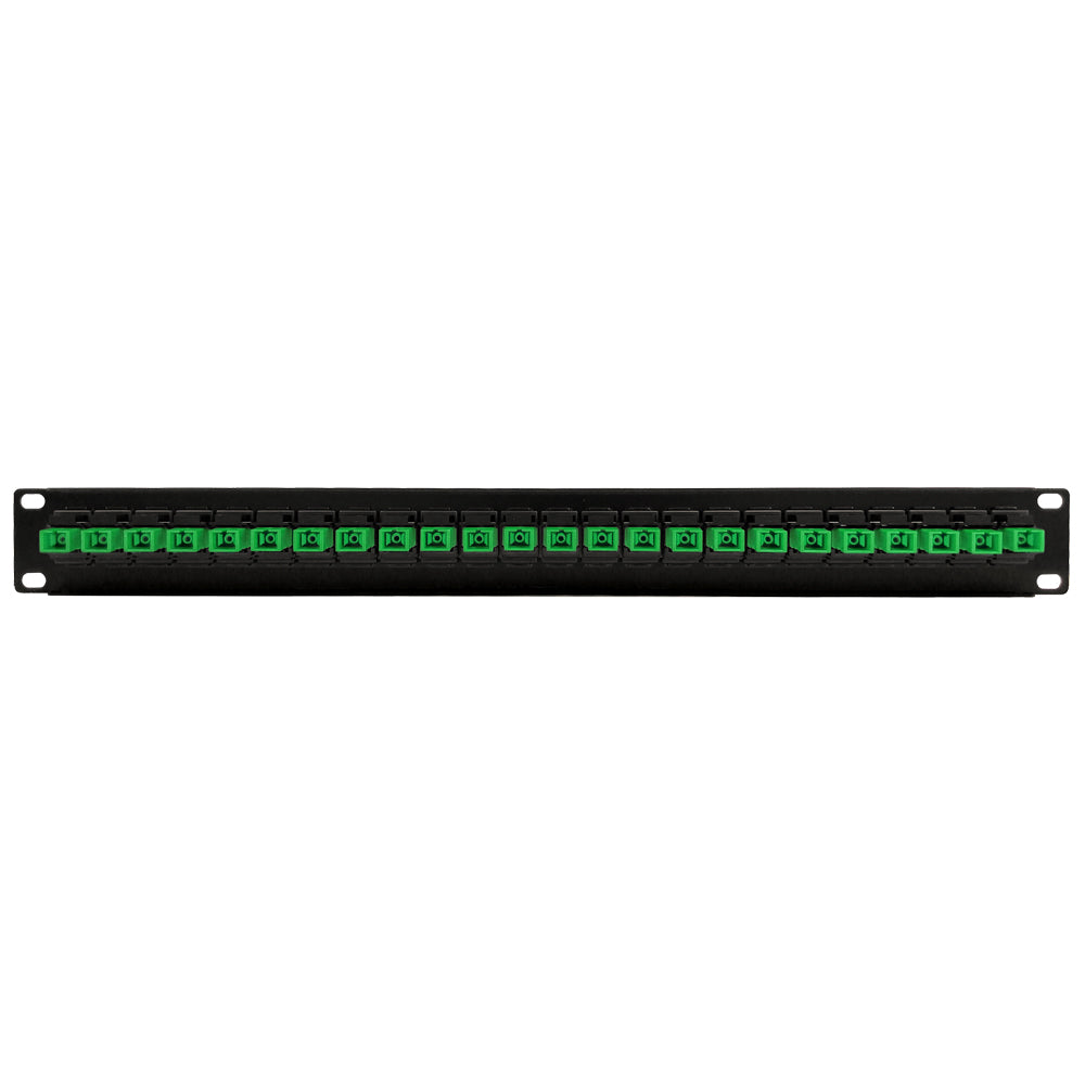 24 Port SC/SC APC Singlemode 9u Simplex Patch Panel - 19" Rackmount 1U - Image 2