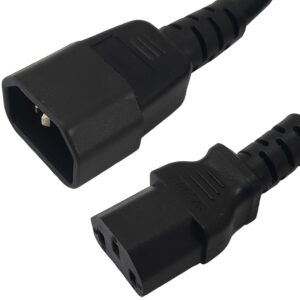 IEC C13 to IEC C14 Power Cable with Inline ON/OFF Switch - SJT Jacket