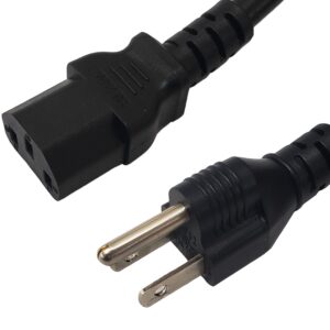 NEMA 5-15P to IEC C13 Power Cable with ON/OFF Switch - 16AWG - SJT Jacket