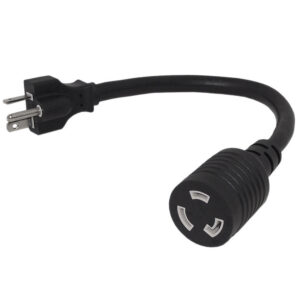 1ft NEMA 6-20P to NEMA L6-20R Power Cable - 12AWG - SJT Jacket (20A 250V)
