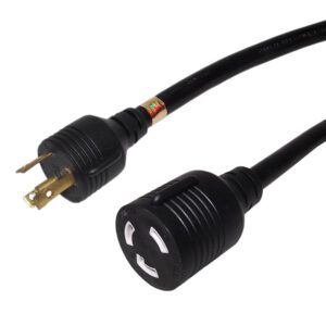 15ft NEMA L6-30P to NEMA L6-30R Power Cable - 10AWG - SJT Jacket (250V 30A)