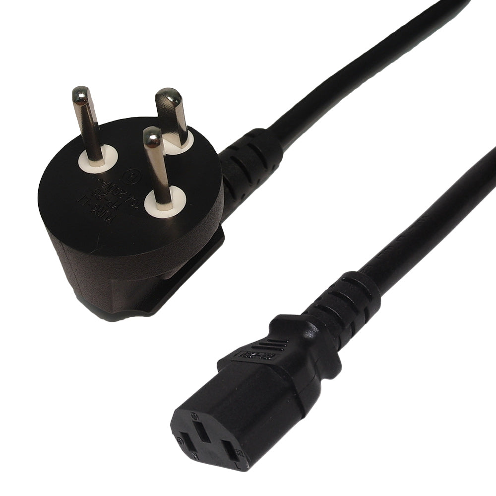 AFSNIT 107-2-D1 (Denmark) to C13 - H05VV-F 1.0 (10A 250V) Power Cord - 2m