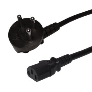 SI32 (Israel) to IEC C13 - H05VV-F 1.0 (6A 250V) Power Cord - 2m