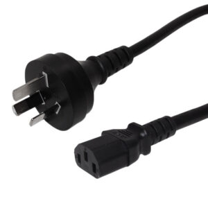 IRAM2073 (Argentina) to IEC C13 - H05VV-F 1.0 (10A 250V) Power Cord - 2m