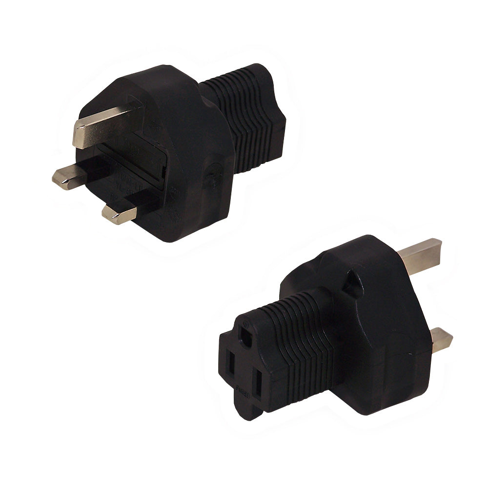 BS1363 (UK) Male to 5-15R Power Adapter