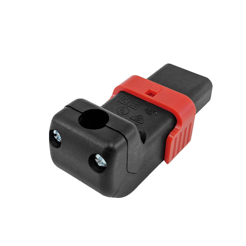 C13 Locking Power Cord Connector - Screw On - Up or Down Angle (IEC-Lock Part #: PA130100DBK) - Image 2