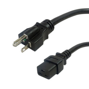 Hospital Grade 5-20P to C19 Power Cable - 12AWG - SJT (20A/125V)