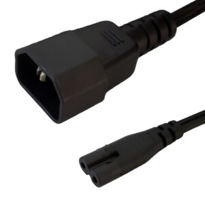 IEC C14 to IEC C7 Power Cable - 18AWG (7A 125V) - SPT-2
