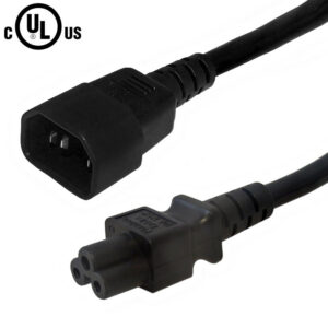 IEC C14 to IEC C5 Power Cable - SJT Jacket