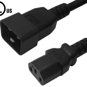 IEC C13 to IEC C20 Power Cable - SJT Jacket (250V 15A)