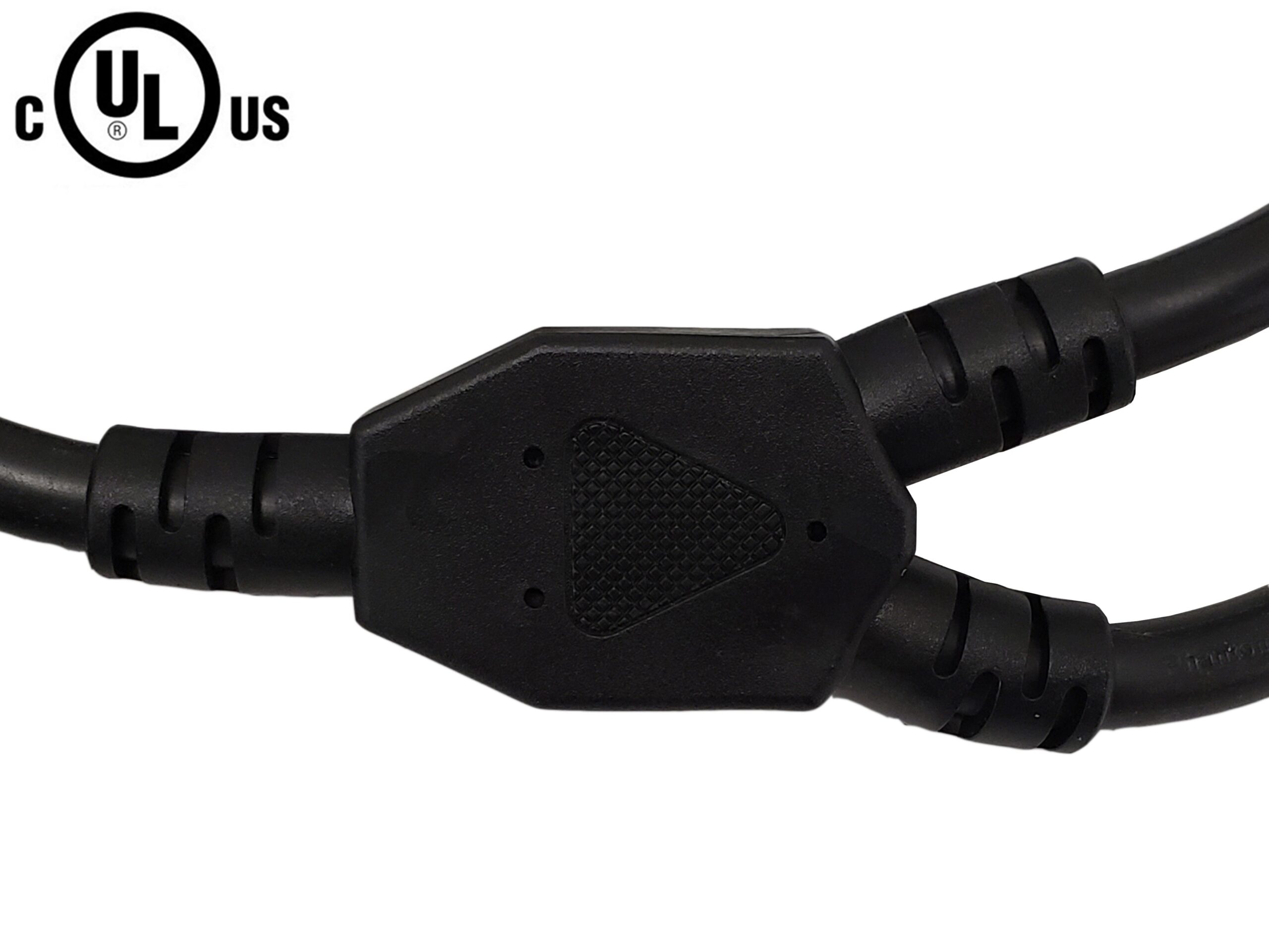 NEMA 5-15P to 2x IEC C13 Power Splitter Cable - SJT - Image 2