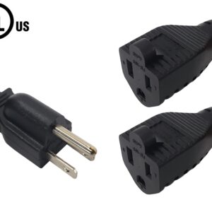 NEMA 5-15P to 2x NEMA 5-15R Power Splitter Cable - SJT