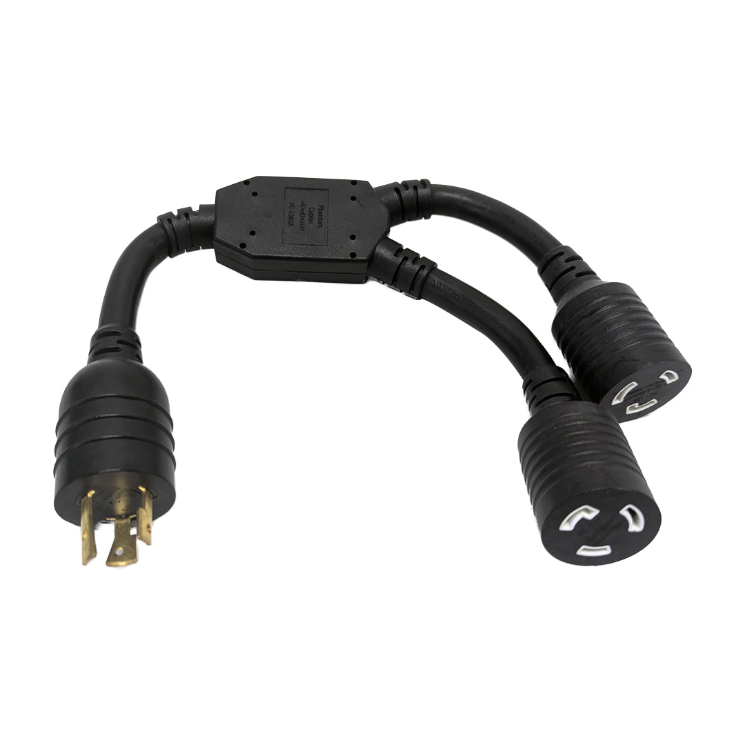 1ft NEMA L6-20P to 2x NEMA L6-20R Power Splitter Cable - 10AWG - SJT - Image 2