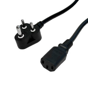BS546 (India) to C13 - YY 1.0 (10A 250V) Power Cord - 2m