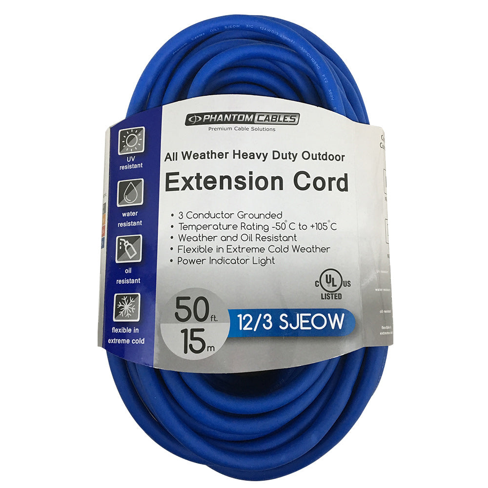 Outdoor All-Weather Extension Cord - 5-15P to 5-15R - SJEOW - Power Indicator Light - Image 3