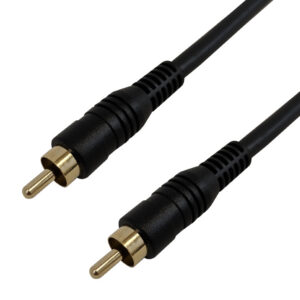 RCA Male to RCA Male RG59 Molded Composite Video or Subwoofer Cable - Riser Rated FT4