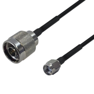Premium Phantom Cables RG174 N-Type Male to SMA-RP (Reverse Polarity) Male Cable