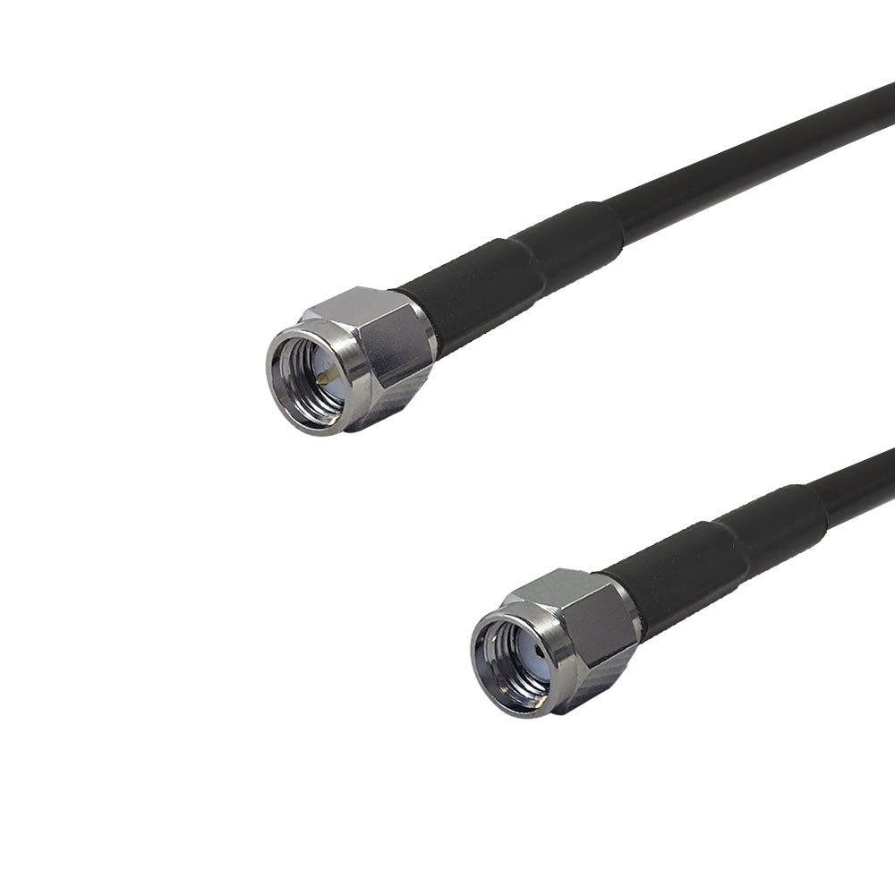 Premium Phantom Cables Times Microwave LMR-195 SMA Male to SMA-RP (Reverse Polarity) Male Cable