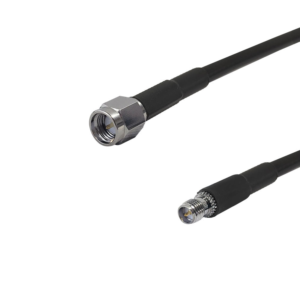 Premium Phantom Cables Times Microwave LMR-195 SMA Male to SMA-RP (Reverse Polarity) Female Cable