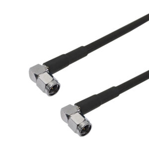 Premium Phantom Cables Times Microwave LMR-195 SMA (Right Angle) Male to SMA (Right Angle) Male Cable