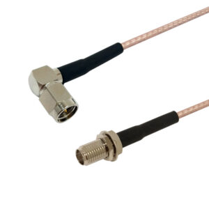 Premium Phantom Cables RG316 SMA Male Right Angle to SMA Female Bulkhead Cable