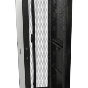 42U Server Cabinet with Fan Tray, Black (78.6 inch H x 23.6 inch W x 43.4 inch D)