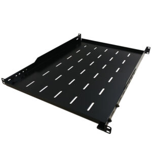 19 inch 4-post Mount Vented Shelf - 1U, Adjusts from 25 to 35 inch Deep