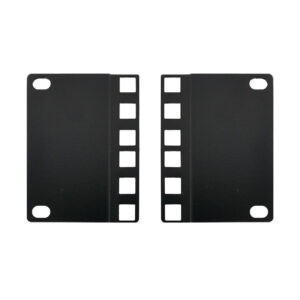 2U 23 inches to 19 inches Reducer Panel Adapter, Square Hole - Black (Pair)