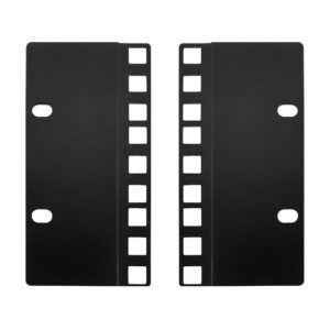3U 23 inches to 19 inches Reducer Panel Adapter, Square Hole - Black (Pair)
