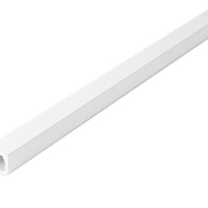 Perplas 6ft Raceway Cable Concealer with Adhesive Tape Type-1, 5/8 inch x 1/2 inch - White