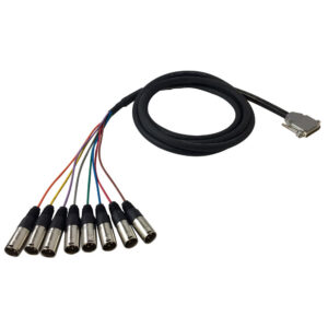 Premium Phantom Cables DB25 Male to XLR Male Balanced Analog 8-Channel Snake Cable