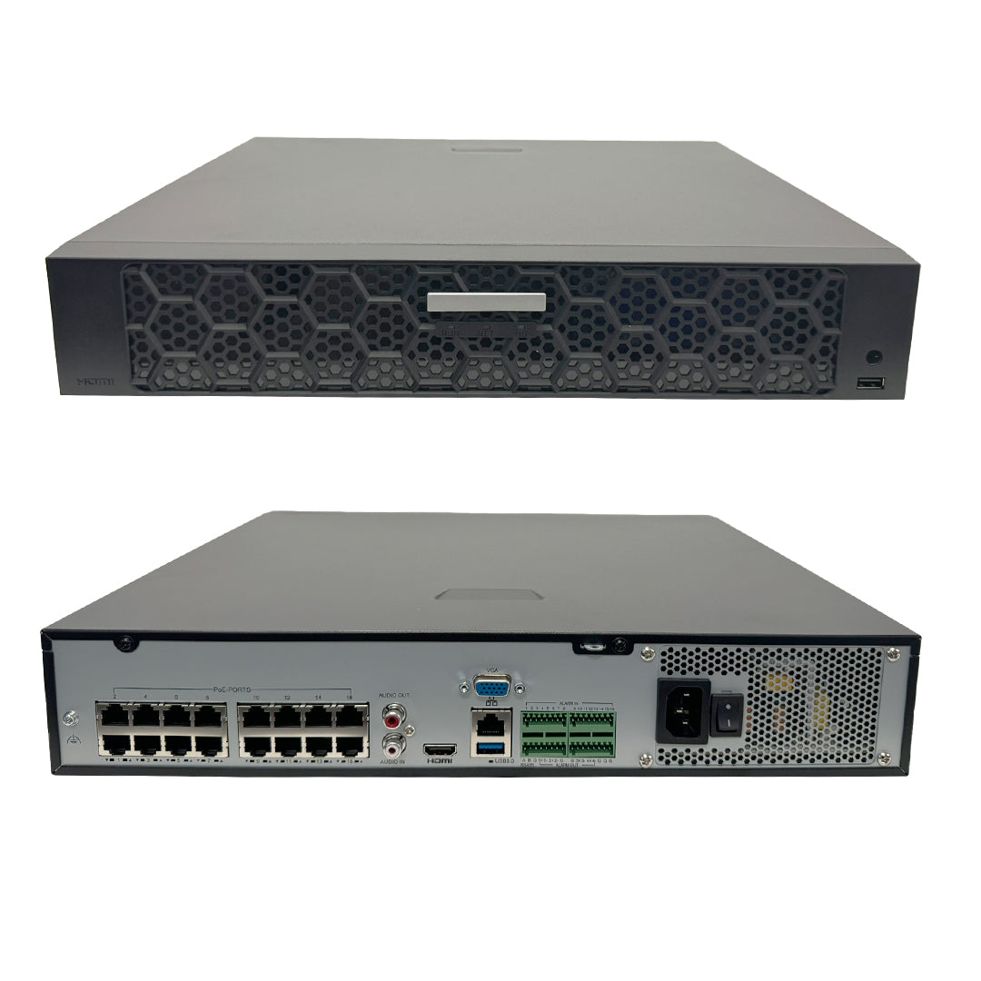 32-Channel IP NVR - 16MP - 4K 320Mbps - 16x PoE - 4x SATA